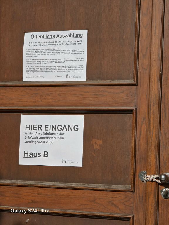 �ffentliche Ausz�hlung Landtagswahl Sachsen-Anhalt